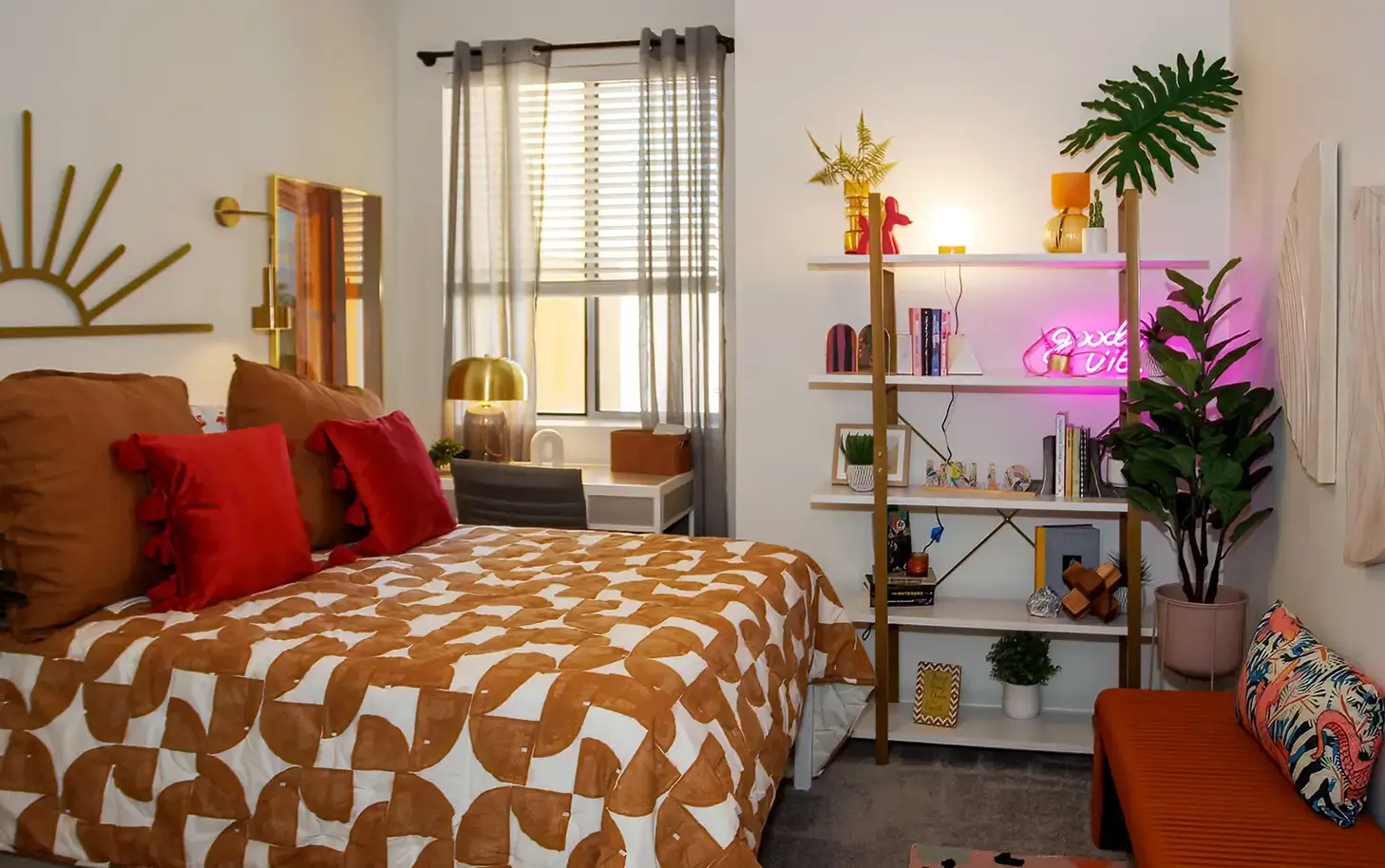 Furnished apartment bedroom